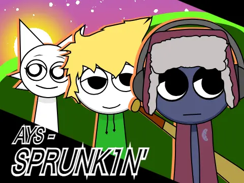 AYS Sprunkin logo featuring Sprunki Beni in FNF style