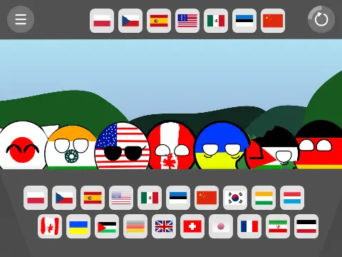 Countryballs Sprunki Retake Remix logo featuring national character countryballs