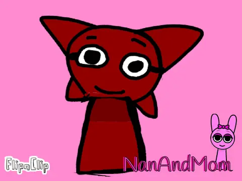 Mroona from Sprunki Retake dancing in Flipaclip animation