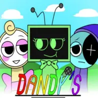 Incredibox Dandys Retour game cover featuring Sprunki characters