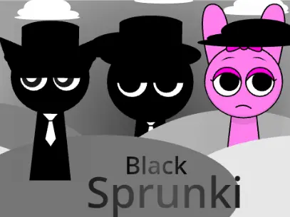 Incredibox Black Sprunki game logo featuring dark character designs
