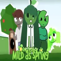 Incredibox Mild as Spring game logo featuring sprunki characters