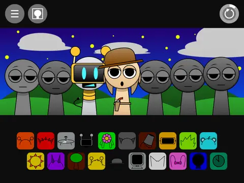 Night Sprunki logo featuring Mr. Night with his magical bag