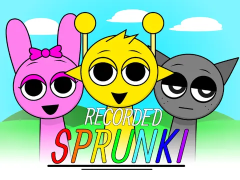 Recorded Sprunki game logo featuring standard control interface