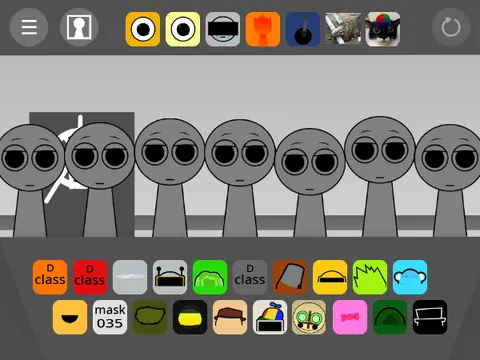 Incredibox SCP Retake Remix game logo featuring SCP character roster