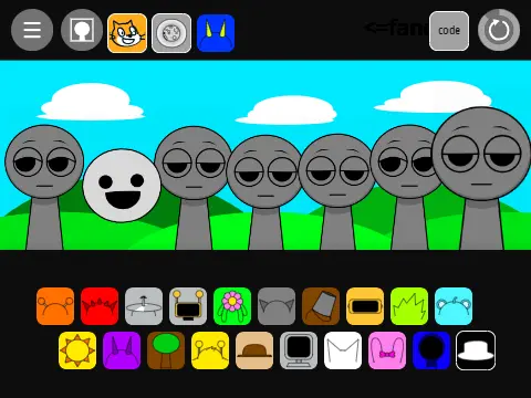 Incredibox Sprunki Phase 3 logo with character codes and Mr Moon animation