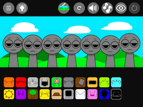 Incredibox Sprunki Alive game logo featuring character sound mixing interface