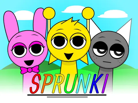 Logo for front page featured Incredibox Sprunki But a Bit Different mod with all characters