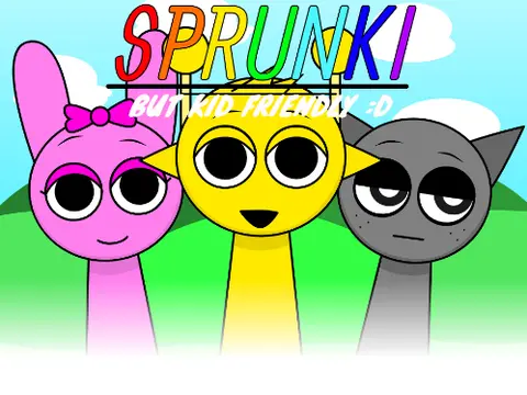 Kid-friendly Sprunki mod logo - a safe version for younger players