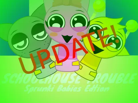 Sprunki Babies 2.0 game logo featuring baby versions of Oren, Raddy, Clukr and more