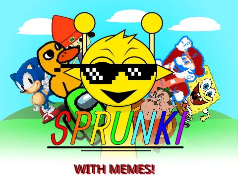 Sprunki Memes Game Logo - Brainrot Edition