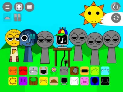 Incredibox Sprunki But With Some Changes game logo featuring community credits