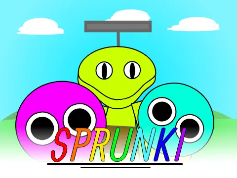 Incredibox Sprunki Friends Done logo with all characters together