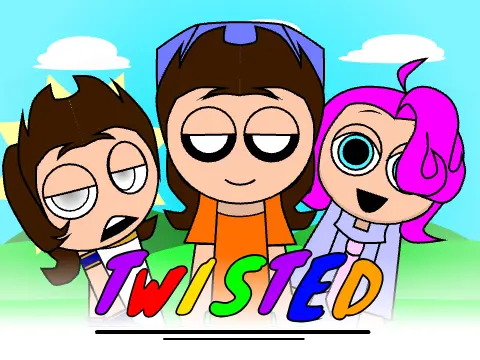 Incredibox Sprunki Mod Twisted logo featuring redesigned horror character art