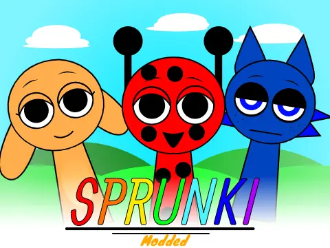 Incredibox Sprunki Modded V3 logo cover with modded character art