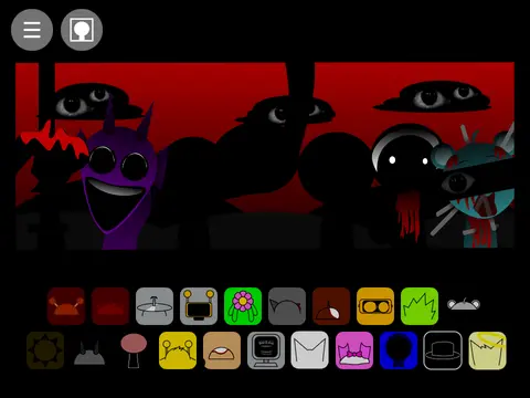 Sprunki Phase 2.5 WIP game logo with mature content warning