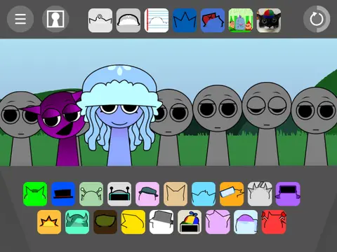 Sprunki Poiliotios Mod remix logo featuring renamed character collection