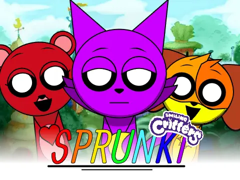 Sprunki Poppy Playtime Update game logo featuring Poppy Playtime characters