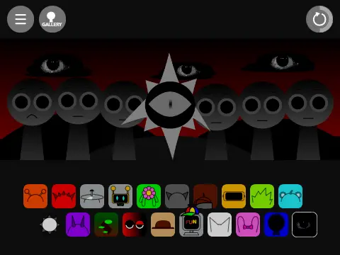 Incredibox Sprunki Re-Post Discontinued game logo with horror characters