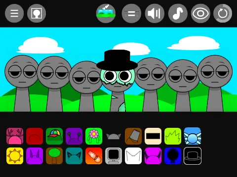 Incredibox Sprunki Remix with My OCs logo featuring custom character artwork