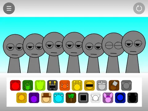 Incredibox Vbal Poomouse Grumble Remix game logo with Sprunki reskin elements