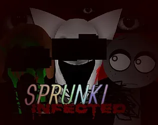 Official logo for Sprunki Infected showing corrupted version of Sprunki character