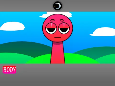 Make a Sprunk Beta game logo featuring character creation interface