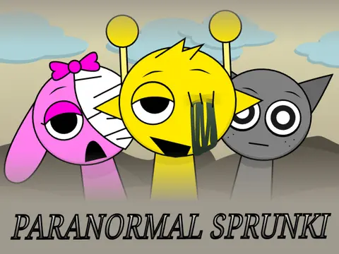 Paranormal Sprunki Horror Game Logo