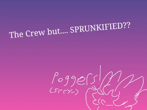 Smol Goobers MO Astray X Sprunki Mod logo with seven character designs