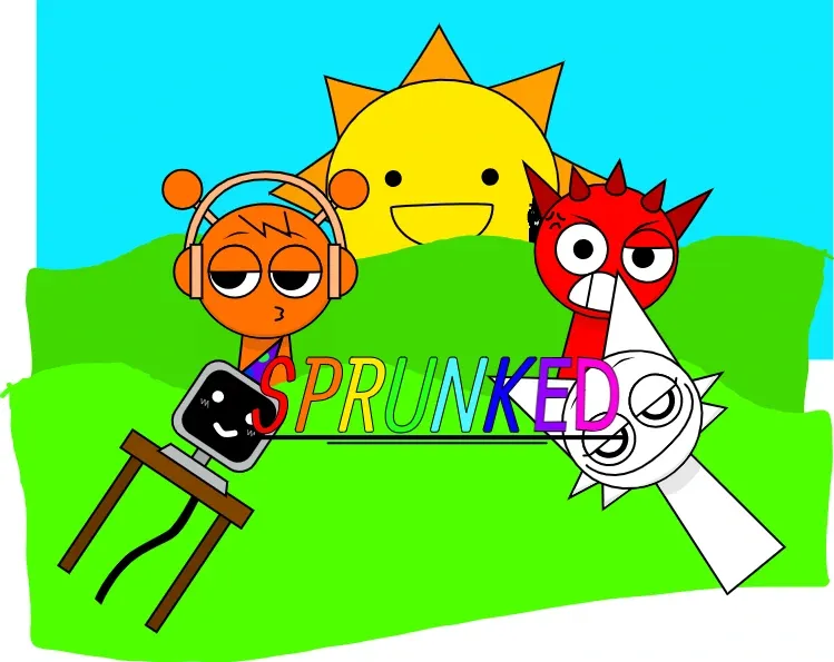 Play Sprunked x Sprunki crossover online - Fusion mod logo with mixed beats