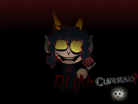 Sprunkhead Phase logo featuring Cuphead characters in horror style with Horror Devil design