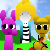 Official Sprunki 1996 game logo featuring classic character design