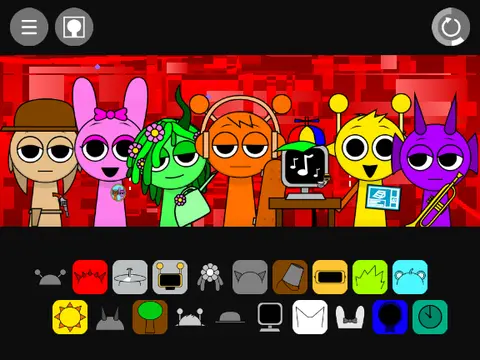 Sprunki Adding Back Horror Alpha 1.0 logo with night mode design
