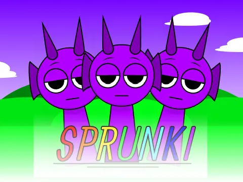 Official logo for Sprunki But Durple Takes Over game featuring Durple character