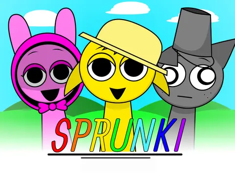 Sprunki But It's Different finished mod logo with completed horror mode