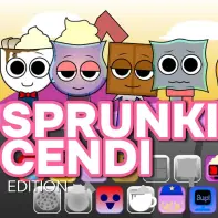 Official logo for Sprunki Cendi game featuring the new Cendi character variation