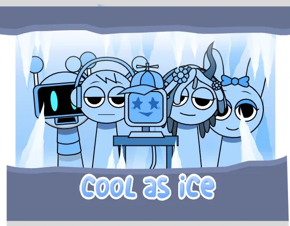 Play Sprunki Cool As Ice New online - 2025 update with fresh frozen beats logo