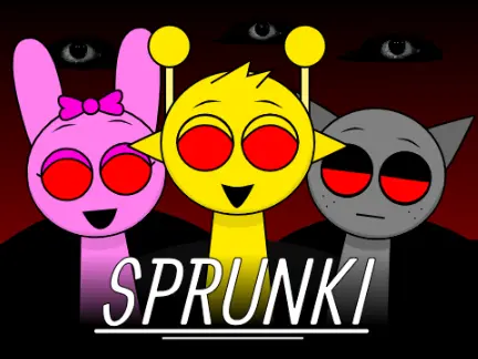 Sprunki Creepier Remix game logo featuring horror narrative elements