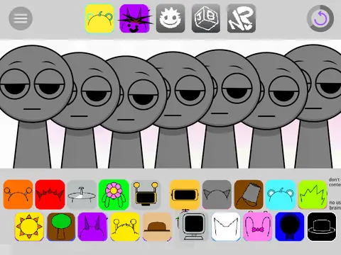 Sprunki Fiddlebops Game Logo with Folk Instruments Artwork