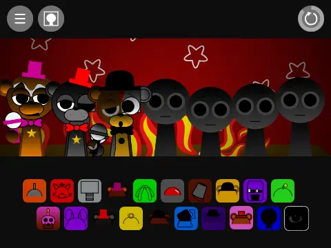 Logo for Sprunki Freddy FNAF mod featuring horror character versions