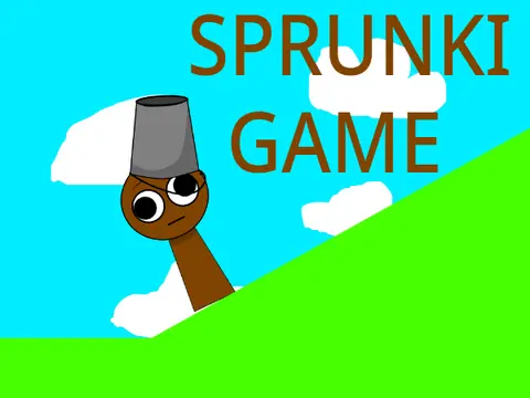 Sprunki Game V3 platformer logo featuring chocolate ball mouse cursor and hidden secrets