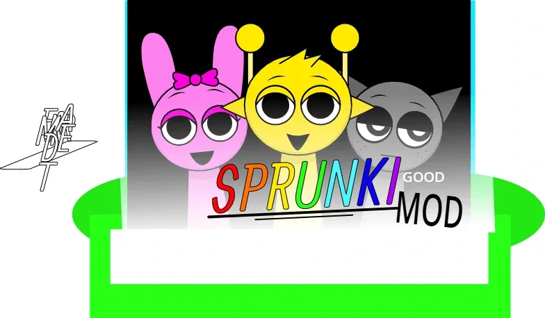 Sprunki Good game logo featuring cheerful original Sprunki characters with happy expressions