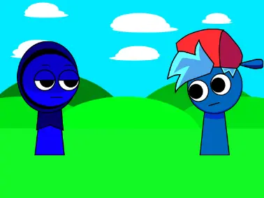 Sprunki character in Friday Night Funkin style with Jevin fan art