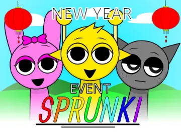Sprunki Incredibox New Year New game logo featuring phase progression