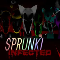 Zombie-style Sprunki characters with glowing eyes