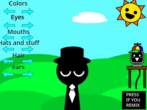 Sprunki Maker Remix game logo featuring colorful Sprunki characters