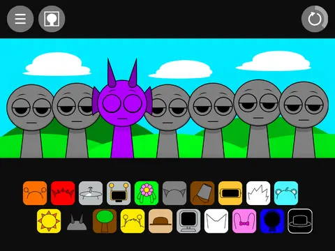 Sprunki Mod With Black game logo featuring playful character design