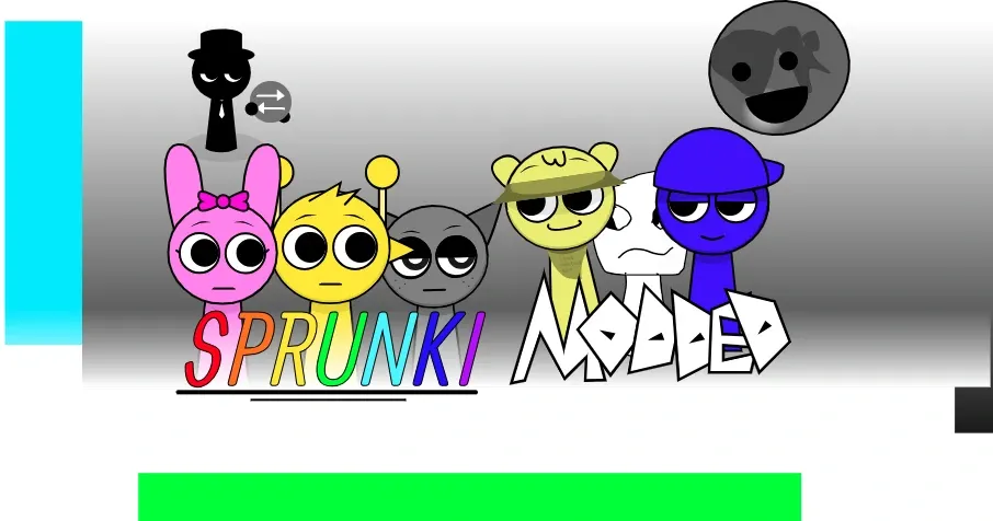 Official Sprunki Modded 3 game logo featuring enhanced character designs