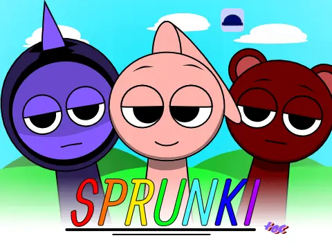 Sprunki Original Characters version 2 game logo featuring Xasiveir