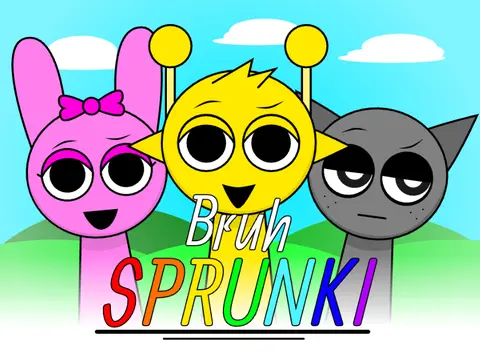 Sprunki Original V2 game logo retro style